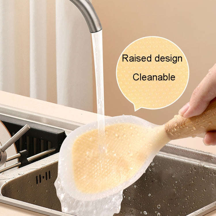 Kacheeg Household Food Grade Standing Non-Stick Rice Ladle Rice Cooker Spoon(White)