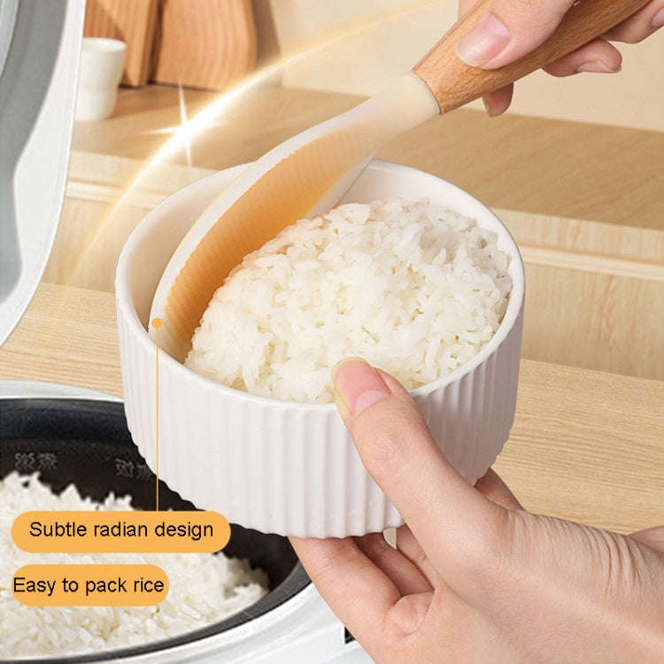 Kacheeg Household Food Grade Standing Non-Stick Rice Ladle Rice Cooker Spoon(White)