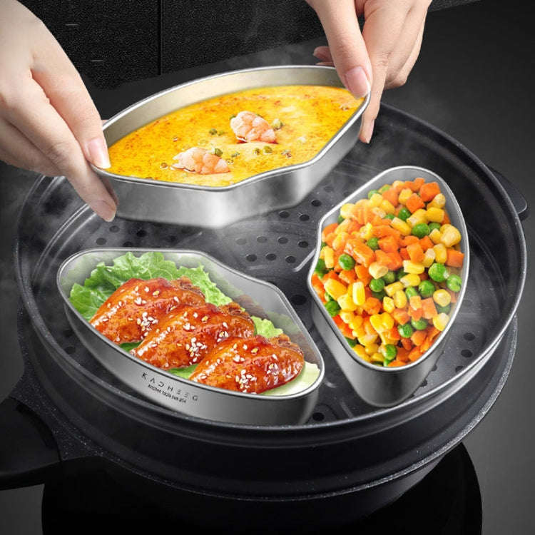 Kacheeg Stainless Steel Fan-Shaped Steamer Tray Household Childrens Supplementary Food Steampak, ...