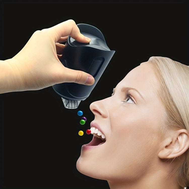 Finger Press Automatic Nut Snack Dispenser for Dried Fruits Candy(Black)
