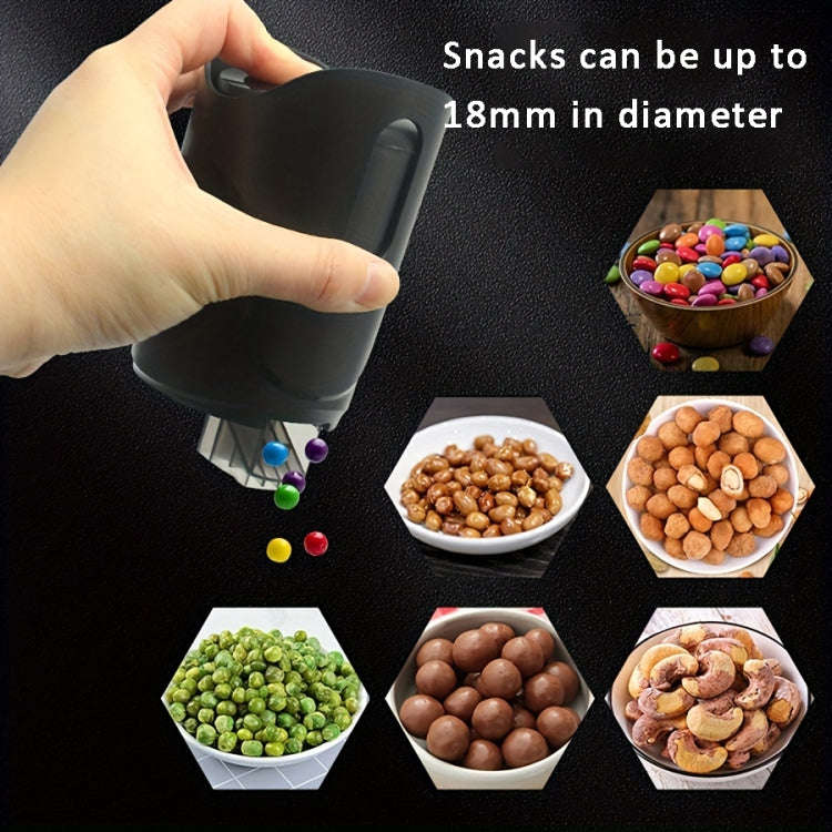 Finger Press Automatic Nut Snack Dispenser for Dried Fruits Candy(Black)