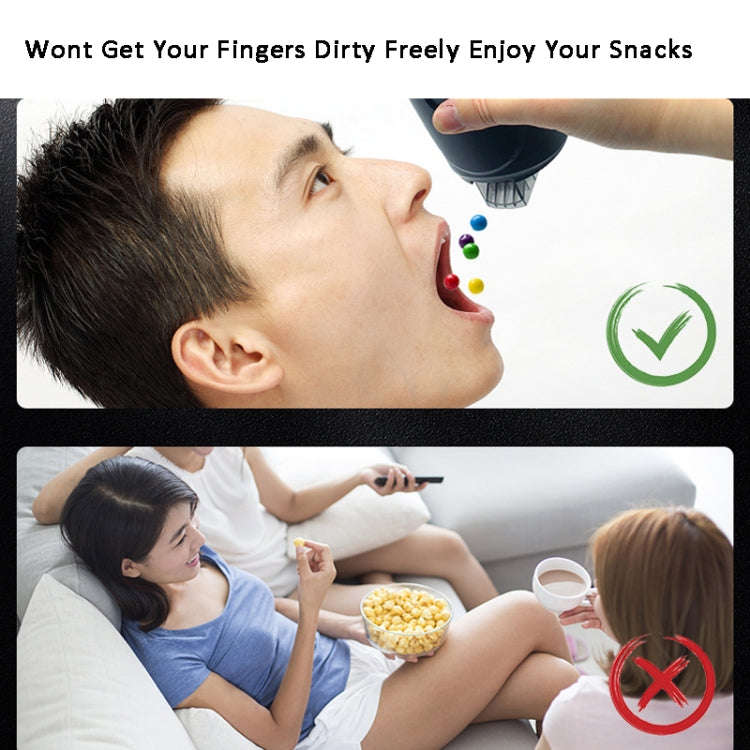 Finger Press Automatic Nut Snack Dispenser for Dried Fruits Candy(Black)