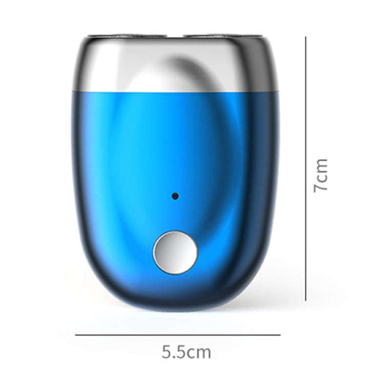 Double-head Mini Magnetic Shaver Portable Men Electric Shaver(Silver Black)