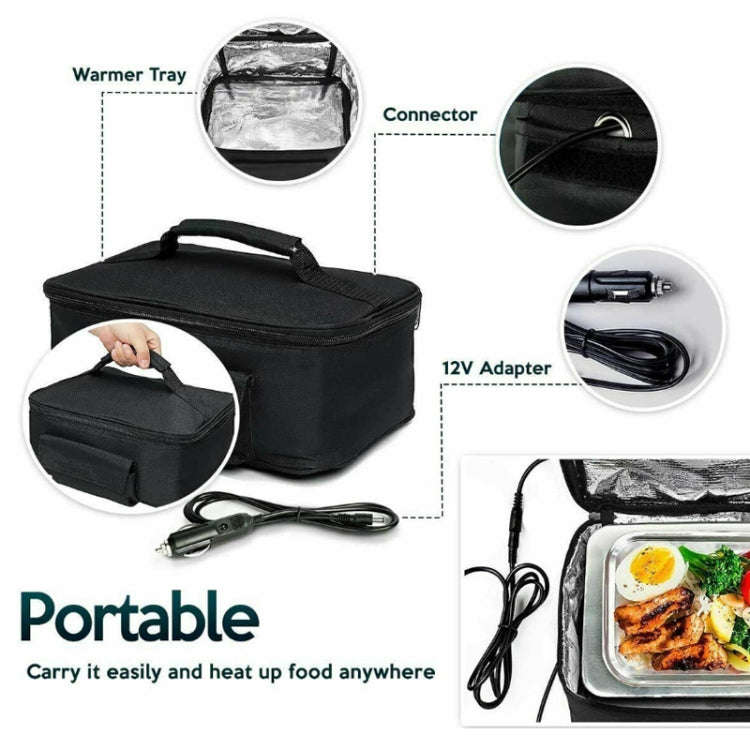 12V Food Warmers Electric Heater Lunch Box Container(Car Power Cord+US Plug)