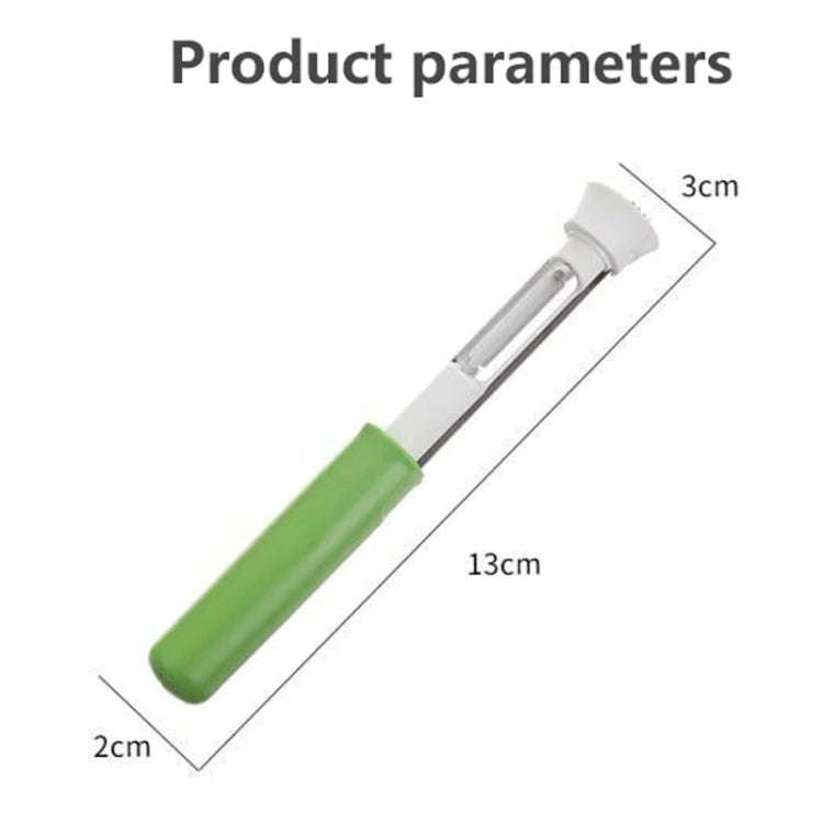 2 In 1 Fruit Peeling & Core Pumping Tool Stainless Steel Vegetable Corer(Red White)