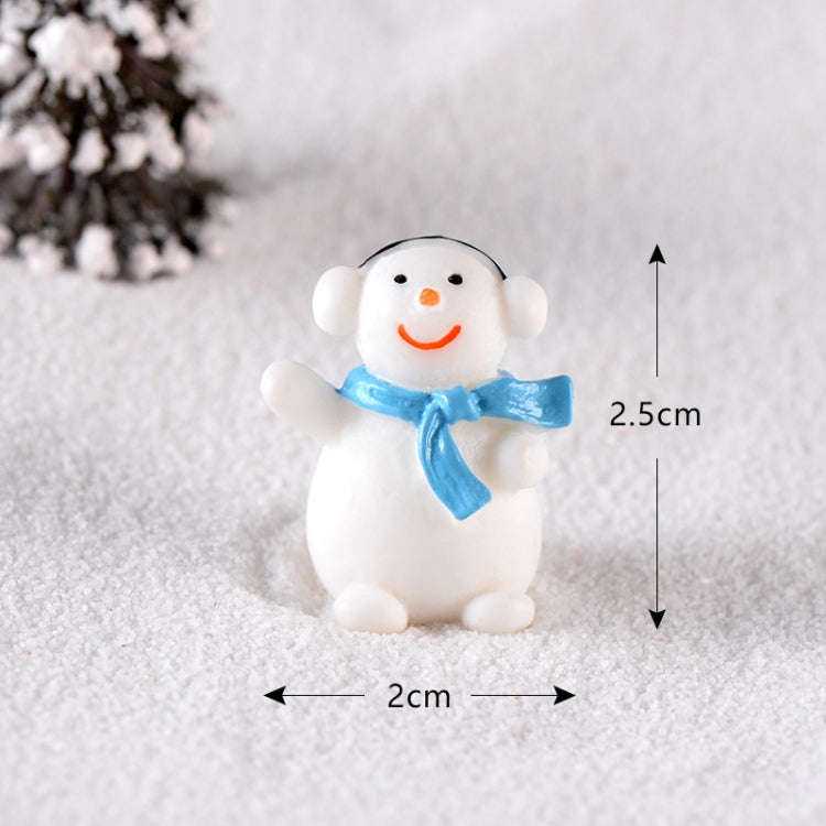 5pcs Christmas Decoration Accessories Micro Landscape Christmas Gift Resin Small Ornament, Style:...