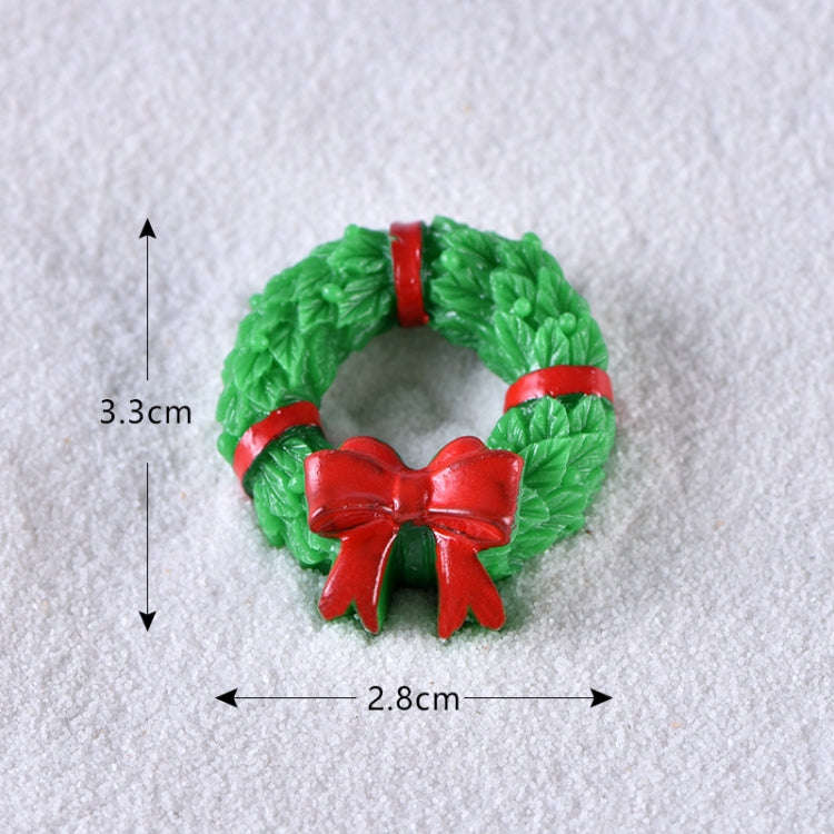 5pcs Christmas Decoration Accessories Micro Landscape Christmas Gift Resin Small Ornament, Style:...