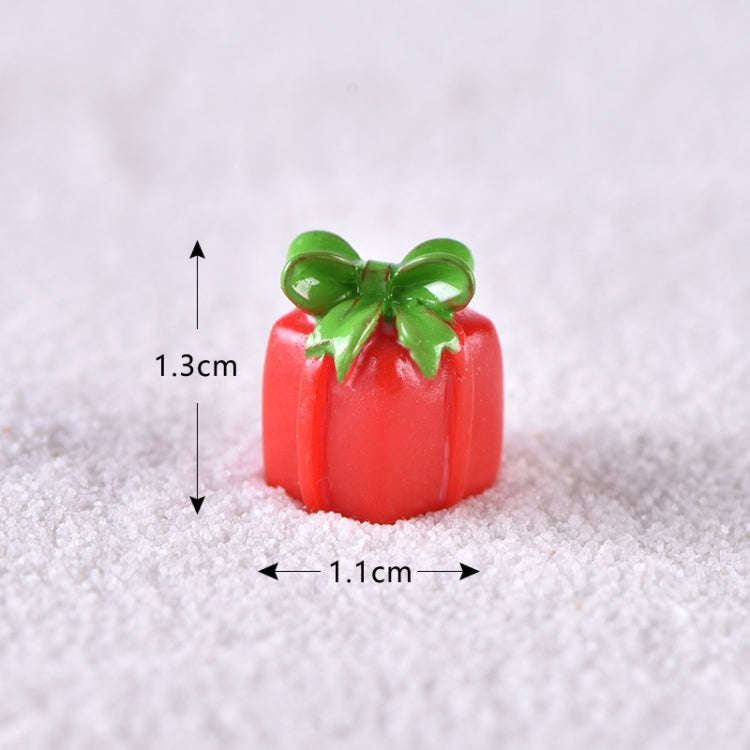 5pcs Christmas Decoration Accessories Micro Landscape Christmas Gift Resin Small Ornament, Style:...