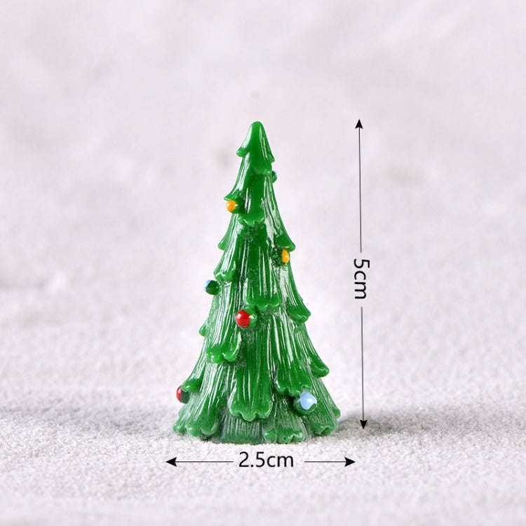 5pcs Christmas Decoration Accessories Micro Landscape Christmas Gift Resin Small Ornament, Style:...
