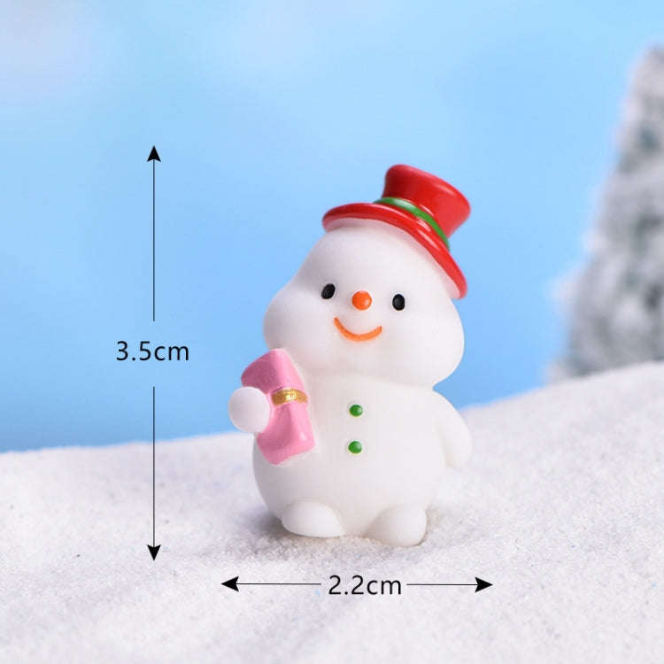5pcs Christmas Cute Micro Landscape DIY Bonsai Decoration Snowscape Ornament, Style: NO.5 Take Ba...
