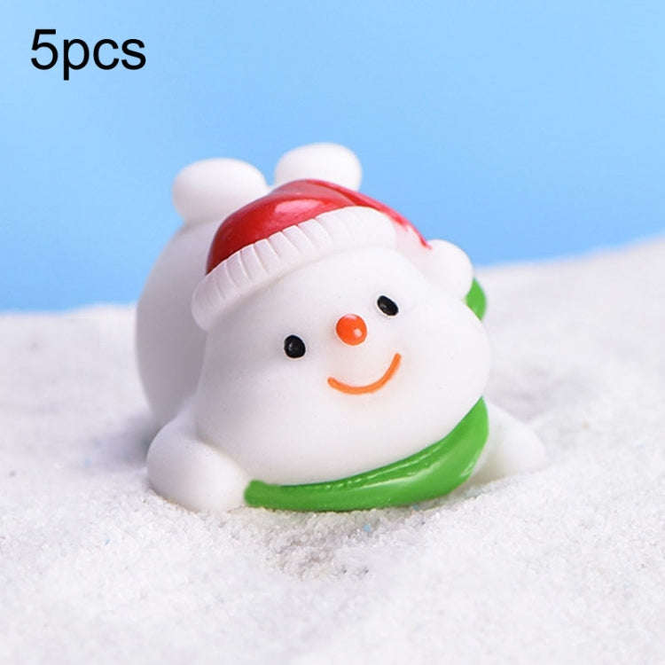 5pcs Christmas Cute Micro Landscape DIY Bonsai Decoration Snowscape Ornament, Style: No.6 Naughty...