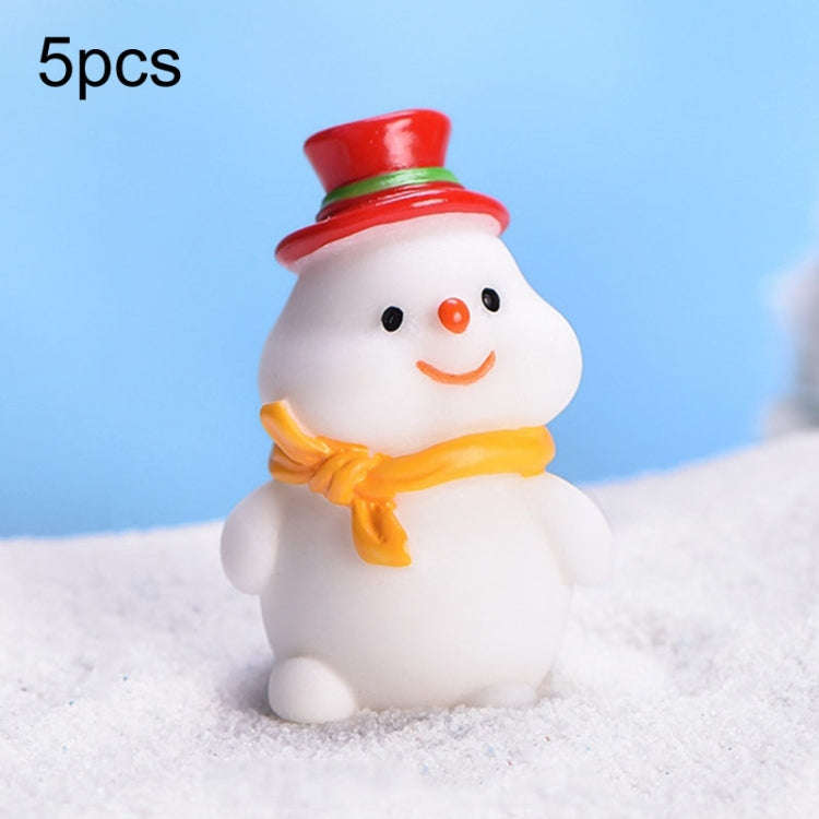 5pcs Christmas Cute Micro Landscape DIY Bonsai Decoration Snowscape Ornament, Style: No.7 Yellow ...