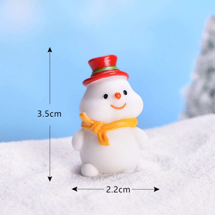 5pcs Christmas Cute Micro Landscape DIY Bonsai Decoration Snowscape Ornament, Style: No.7 Yellow ...