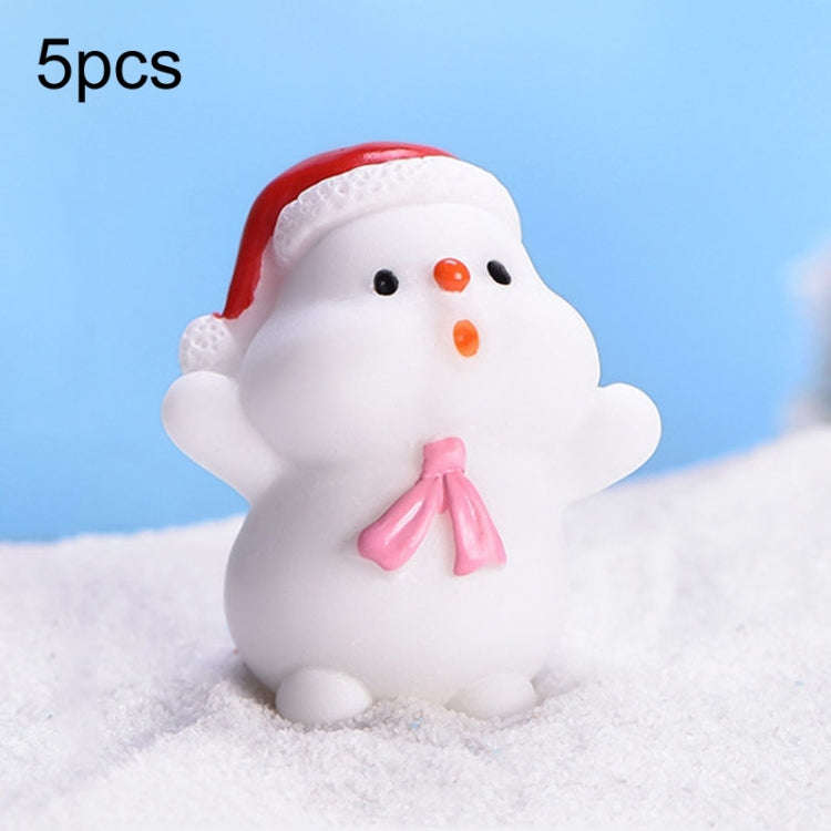 5pcs Christmas Cute Micro Landscape DIY Bonsai Decoration Snowscape Ornament, Style: No.12 Pink C...