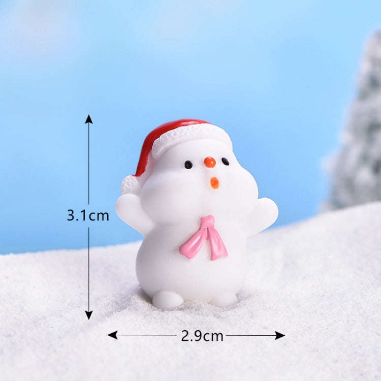 5pcs Christmas Cute Micro Landscape DIY Bonsai Decoration Snowscape Ornament, Style: No.12 Pink C...