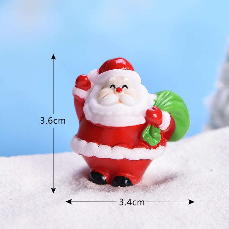 5pcs Christmas Cute Micro Landscape DIY Bonsai Decoration Snowscape Ornament, Style: No.13 Santa ...