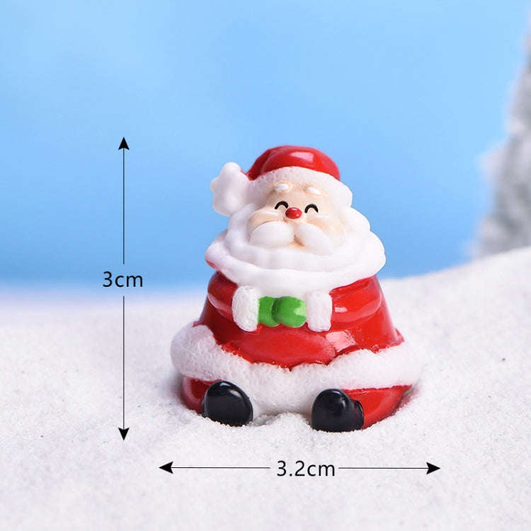 5pcs Christmas Cute Micro Landscape DIY Bonsai Decoration Snowscape Ornament, Style: No.14 Santa ...