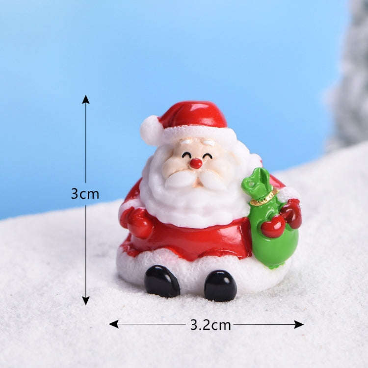 5pcs Christmas Cute Micro Landscape DIY Bonsai Decoration Snowscape Ornament, Style: No.15 Santa ...