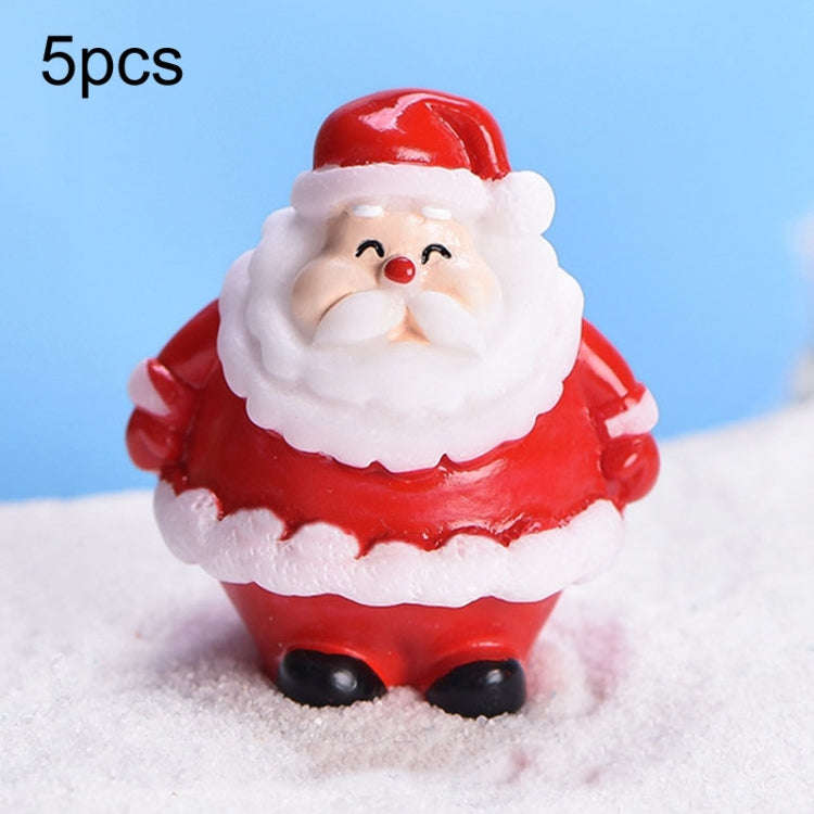 5pcs Christmas Cute Micro Landscape DIY Bonsai Decoration Snowscape Ornament, Style: No.16 Santa ...
