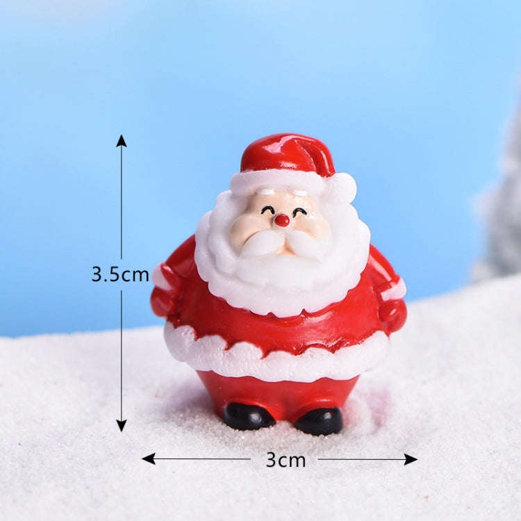 5pcs Christmas Cute Micro Landscape DIY Bonsai Decoration Snowscape Ornament, Style: No.16 Santa ...