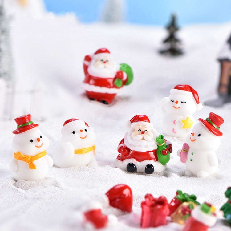 5pcs Christmas Cute Micro Landscape DIY Bonsai Decoration Snowscape Ornament, Style: NO.5 Take Ba...
