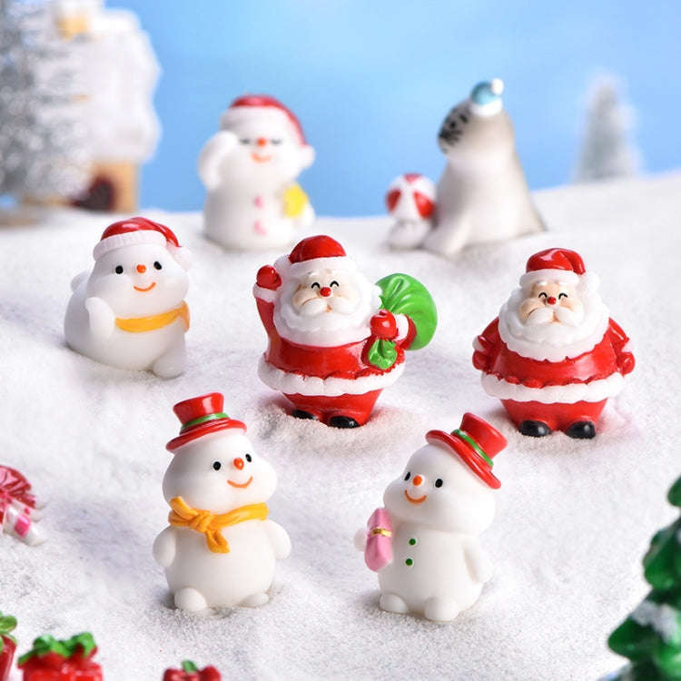 5pcs Christmas Cute Micro Landscape DIY Bonsai Decoration Snowscape Ornament, Style: No.7 Yellow ...