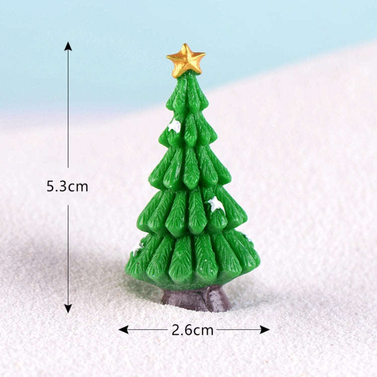 5pcs Simulation Christmas Tree Decoration Christmas Gifts Micro Landscape Snow Ornament, Style: No.1