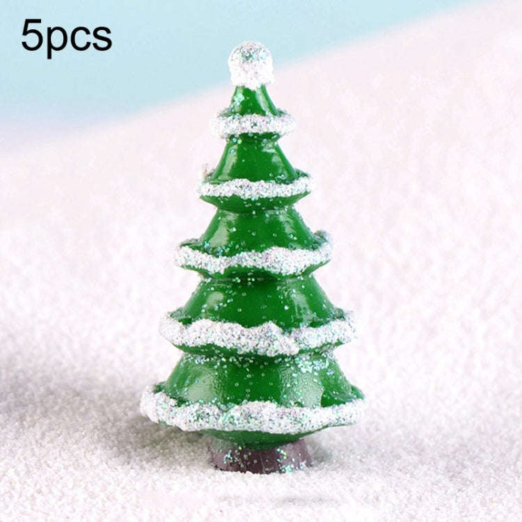 5pcs Simulation Christmas Tree Decoration Christmas Gifts Micro Landscape Snow Ornament, Style: No.2