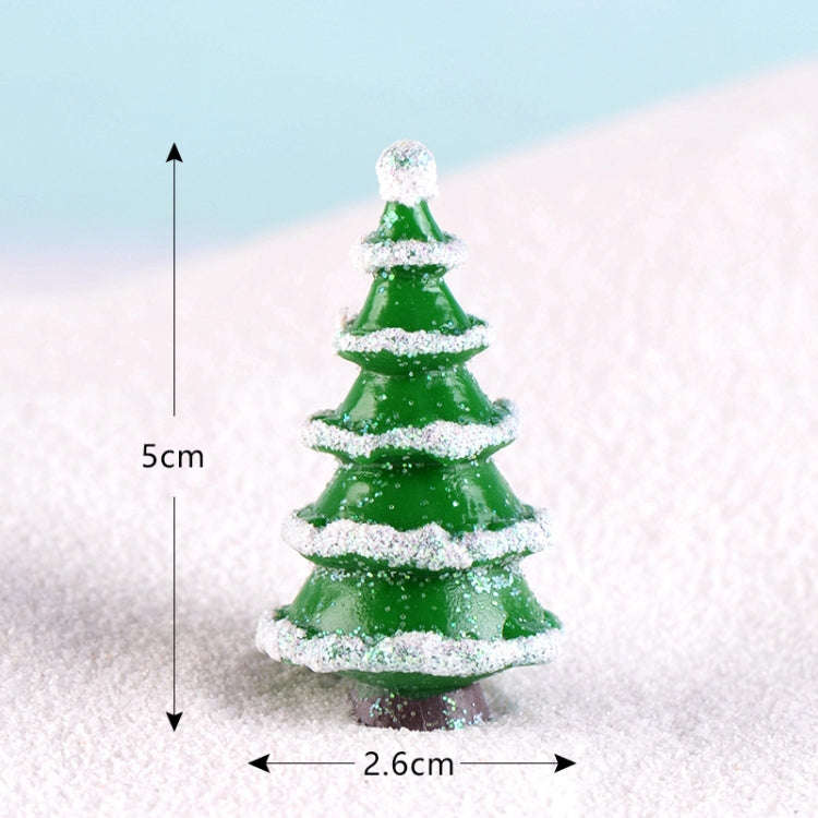 5pcs Simulation Christmas Tree Decoration Christmas Gifts Micro Landscape Snow Ornament, Style: No.2