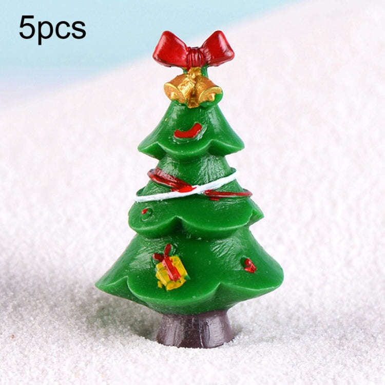 5pcs Simulation Christmas Tree Decoration Christmas Gifts Micro Landscape Snow Ornament, Style: No.3