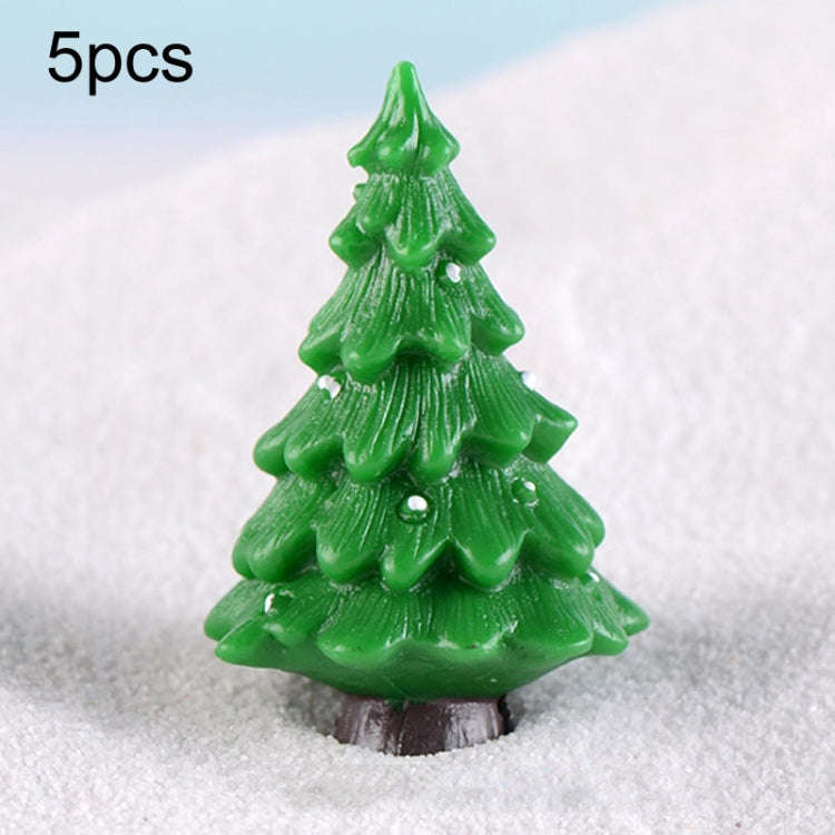 5pcs Simulation Christmas Tree Decoration Christmas Gifts Micro Landscape Snow Ornament, Style: No.4