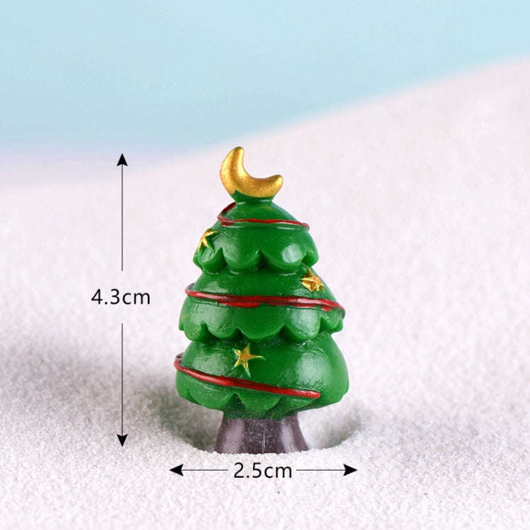 5pcs Simulation Christmas Tree Decoration Christmas Gifts Micro Landscape Snow Ornament, Style: No.5