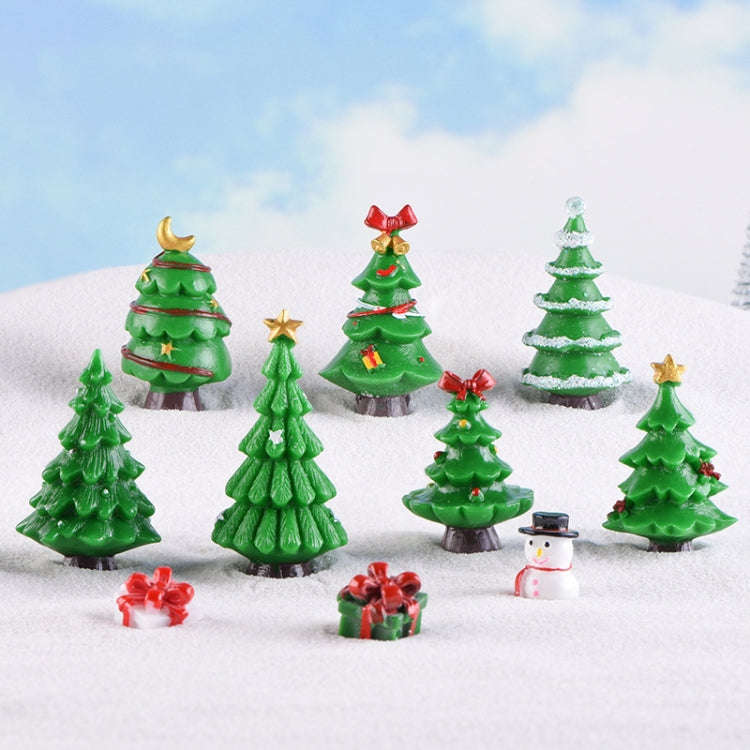 5pcs Simulation Christmas Tree Decoration Christmas Gifts Micro Landscape Snow Ornament, Style: No.4