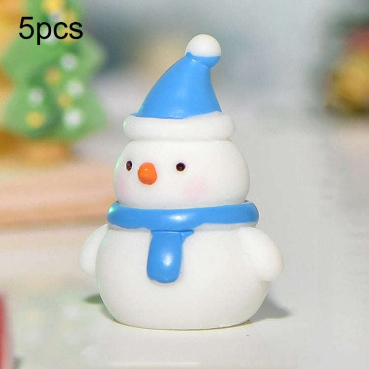 5pcs Christmas Micro Landscape Snowscape Decoration Accessories Christmas Resin Ornament, Style: ...