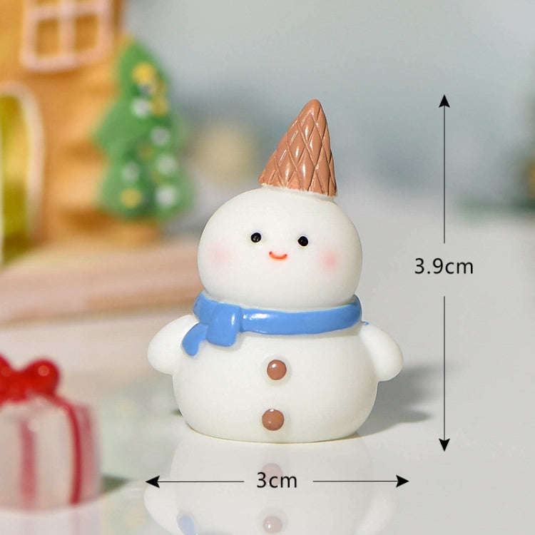 5pcs Christmas Micro Landscape Snowscape Decoration Accessories Christmas Resin Ornament, Style: ...
