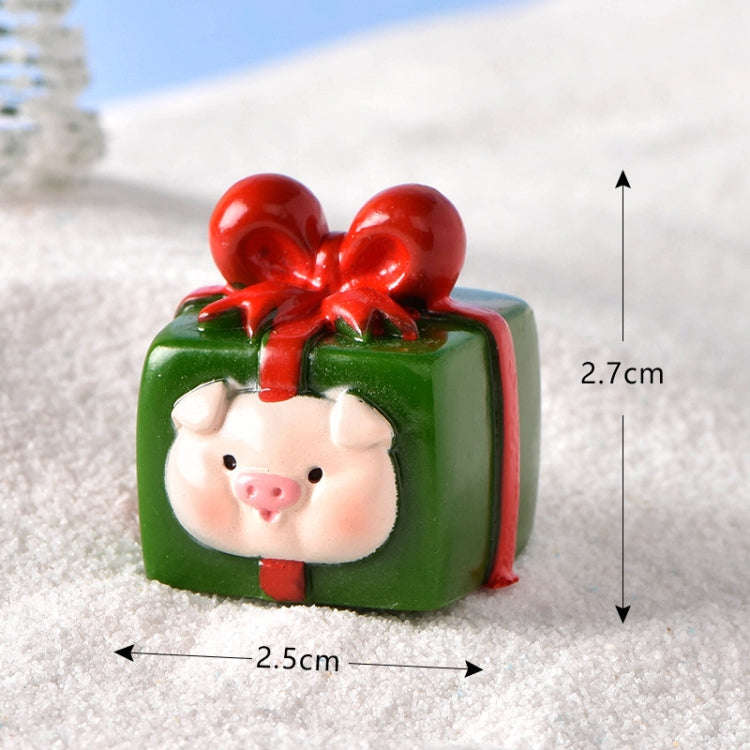 5pcs Christmas Micro Landscape Snowscape Decoration Accessories Christmas Resin Ornament, Style: ...