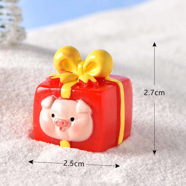 5pcs Christmas Micro Landscape Snowscape Decoration Accessories Christmas Resin Ornament, Style: ...