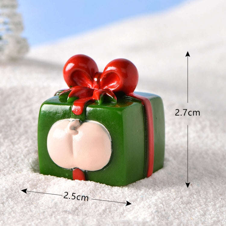 5pcs Christmas Micro Landscape Snowscape Decoration Accessories Christmas Resin Ornament, Style: ...