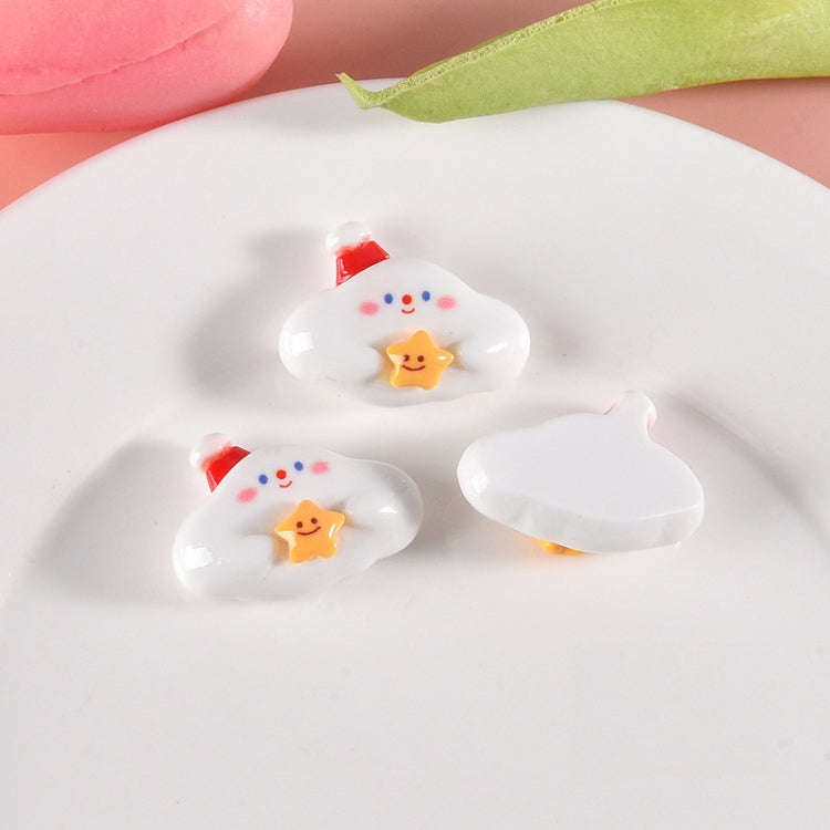 10pcs Christmas Mobile Phone Case Refrigerator Magnet Resin Accessories DIY Material, Style: Pent...