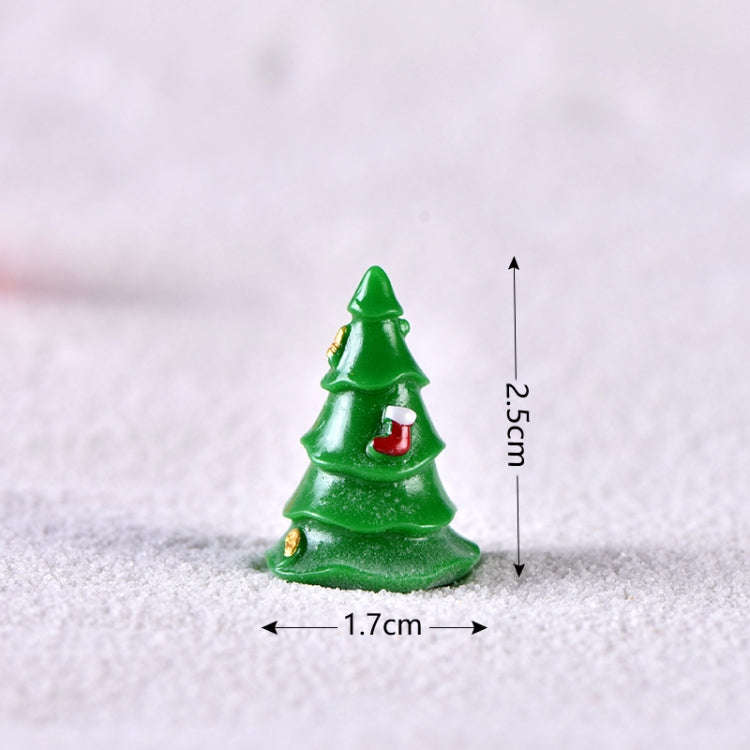 4pcs Christmas Micro Landscape Decorations Resin Craft Gifts Home Decoration Ornaments, Spec: Chr...