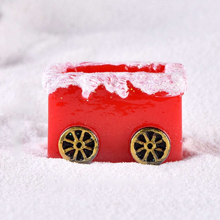 4pcs Christmas Micro Landscape Decorations Resin Craft Gifts Home Decoration Ornaments, Spec: Tra...