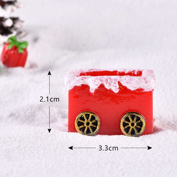 4pcs Christmas Micro Landscape Decorations Resin Craft Gifts Home Decoration Ornaments, Spec: Tra...