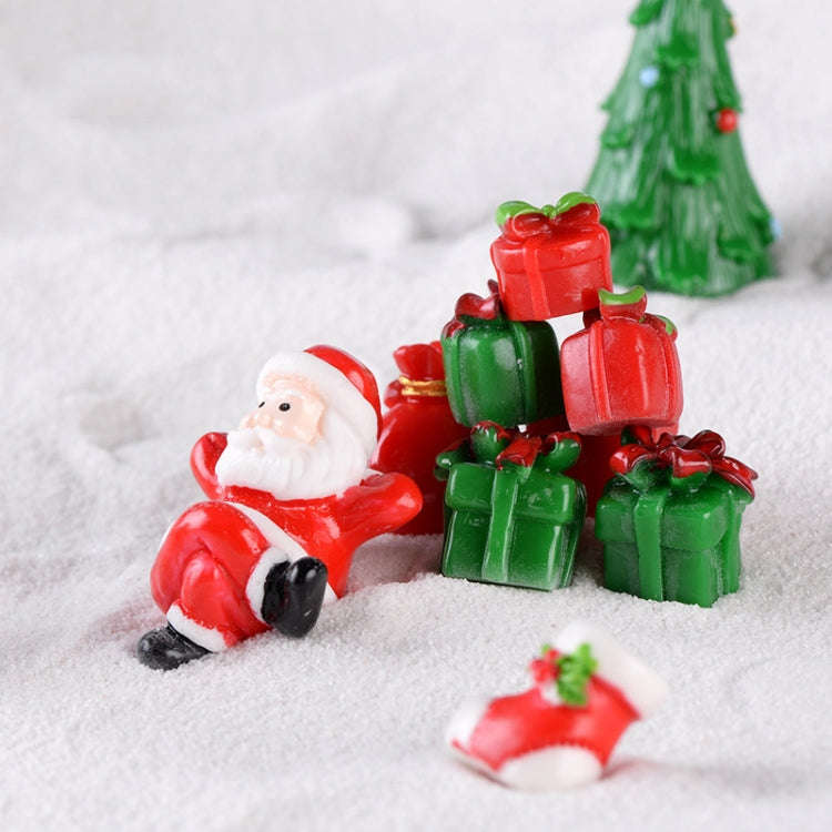 4pcs Christmas Micro Landscape Decorations Resin Craft Gifts Home Decoration Ornaments, Spec: Tra...