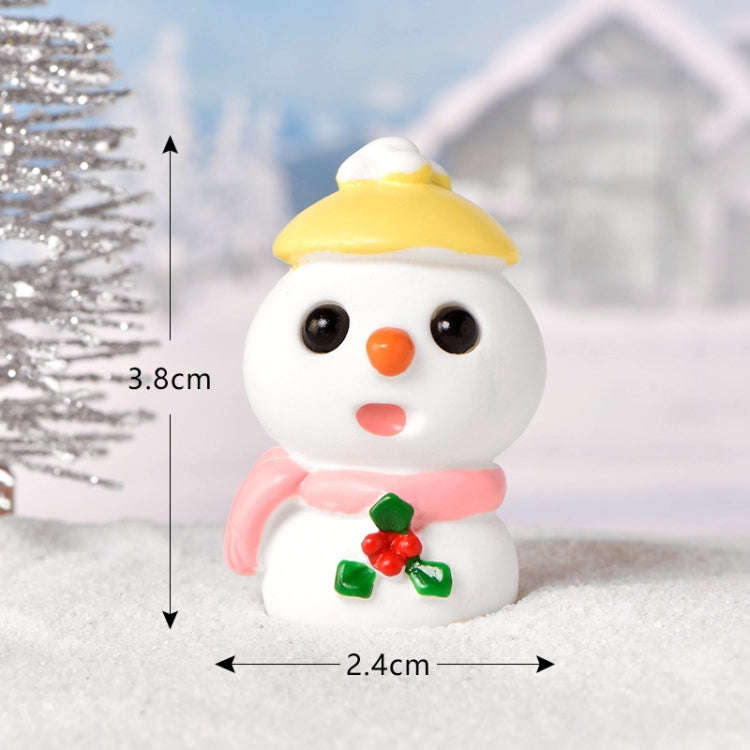 3pcs Christmas Lovely Micro Landscape Snow Ornament Decorative Accessories, Style: No.7 Big Eye S...