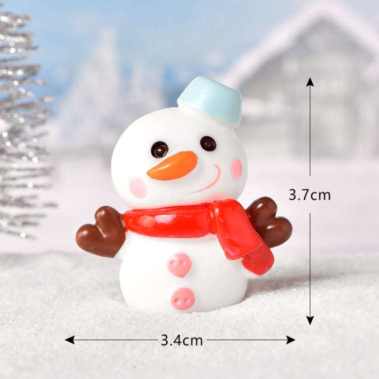 3pcs Christmas Lovely Micro Landscape Snow Ornament Decorative Accessories, Style: No.9 Long Nose...