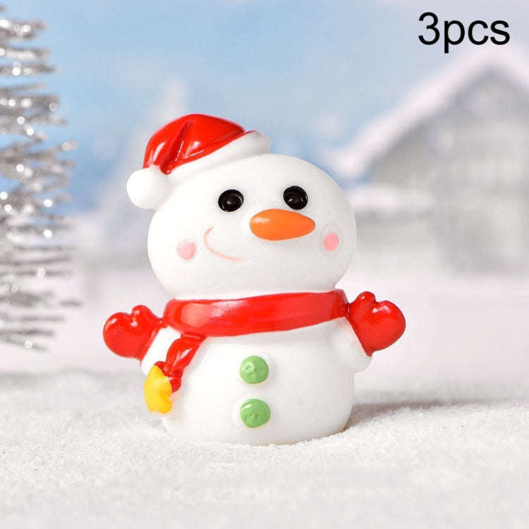 3pcs Christmas Lovely Micro Landscape Snow Ornament Decorative Accessories, Style: No.10 Long Nos...