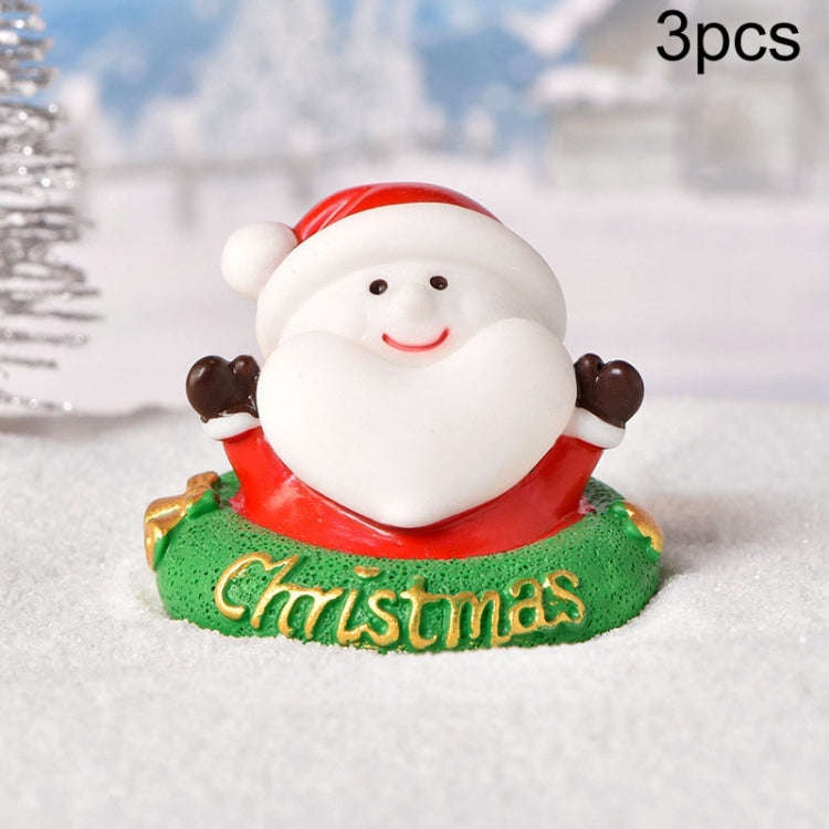 3pcs Christmas Lovely Micro Landscape Snow Ornament Decorative Accessories, Style: No.17 Swimming...