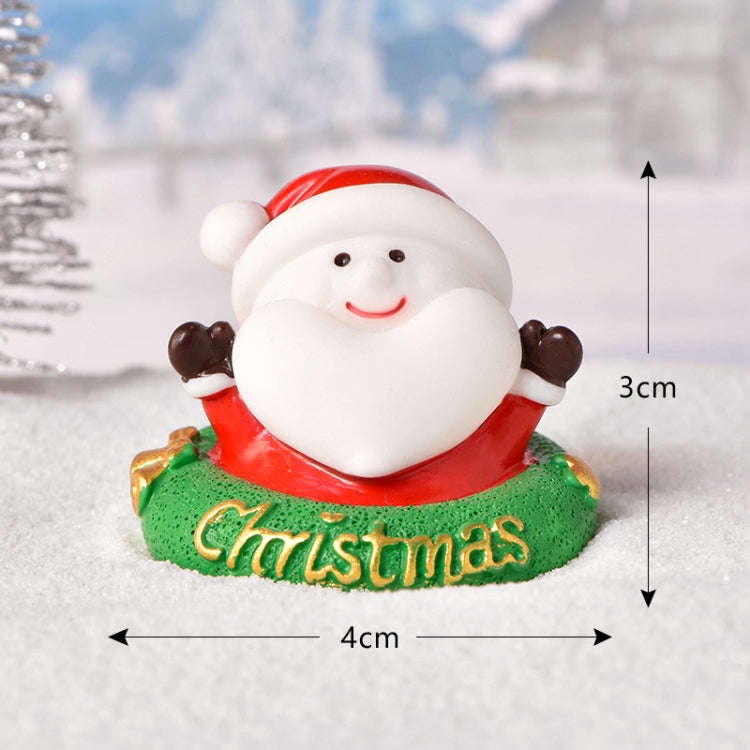 3pcs Christmas Lovely Micro Landscape Snow Ornament Decorative Accessories, Style: No.17 Swimming...