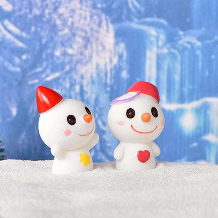 3pcs Christmas Lovely Micro Landscape Snow Ornament Decorative Accessories, Style: No.4 Love Whit...