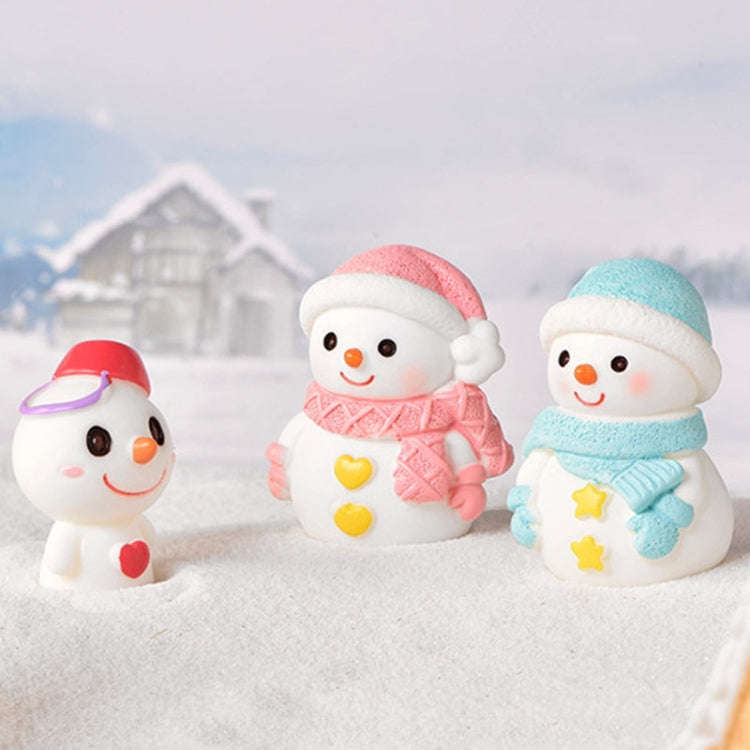 3pcs Christmas Lovely Micro Landscape Snow Ornament Decorative Accessories, Style: No.3 Star Brow...